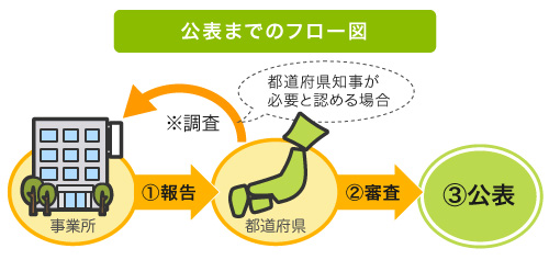 公表までのフロー図